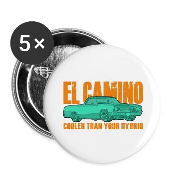 el camino cooler als hybrid - Buttons klein 25 mm (5er Pack) - Weiß - Vorne