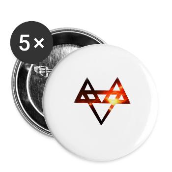 Logo Neffex Logo 3D Rouge - Lot de 5 petits badges (25 mm) - blanc - Devant