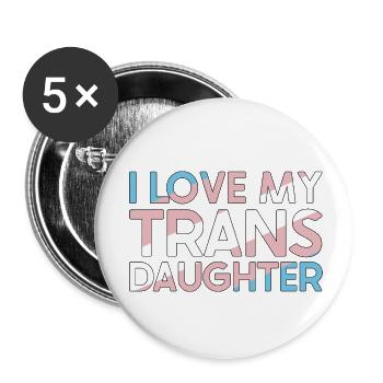LGBT Gay Rainbow for Friends and Community - Buttons klein 25 mm (5er Pack) - Weiß - Vorne