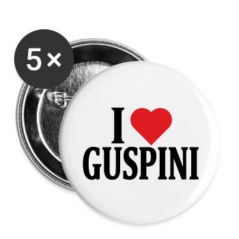 T-shirt Io amo Guspini t-shirt Sardegna - Buttons small 1''/25 mm (5-pack) - white - Front