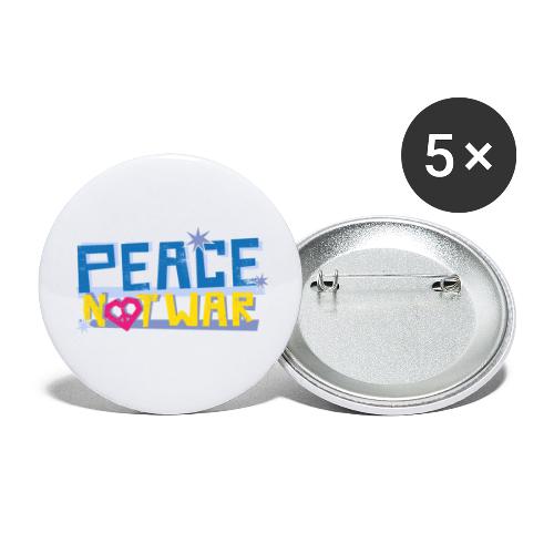 paix ukraine texte - Lot de 5 petits badges (25 mm)