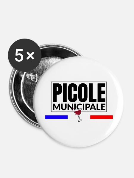 Gemeinde Picole - Buttons klein 25 mm (5er Pack) - Weiß