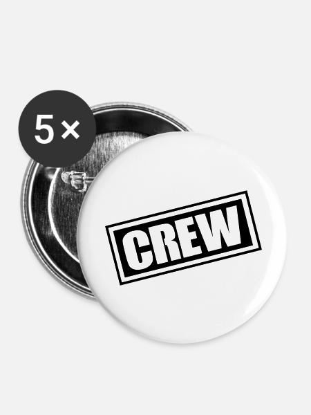 Crew - Buttons klein 25 mm (5er Pack) - Weiß
