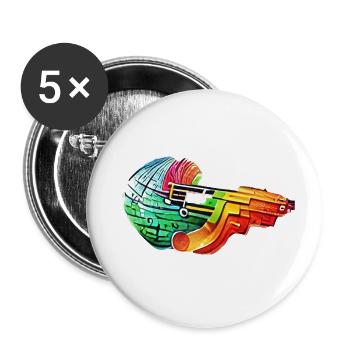 Colorful thing - Buttons small 1''/25 mm (5-pack) - white - Front