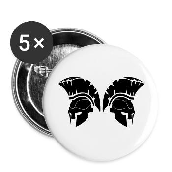 Spartans - Buttons klein 25 mm (5er Pack) - Weiß - Vorne