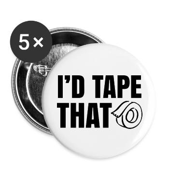 Tape Sport Physio Klebeband Heimwerker Bastler - Buttons klein 25 mm (5er Pack) - Weiß - Vorne