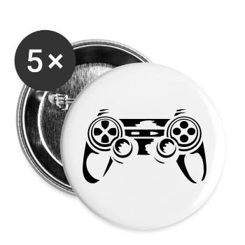 Controller Retro Konsole Gamer - Buttons klein 25 mm (5er Pack) - Weiß - Vorne