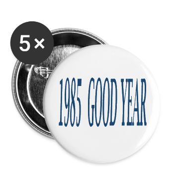 1985 - Buttons small 1''/25 mm (5-pack) - white - Front