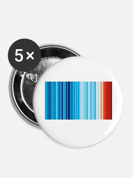 Climate - Buttons klein 25 mm (5er Pack) - Weiß