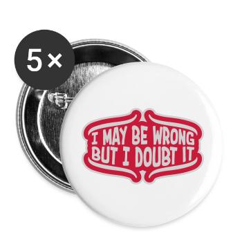 I may be wrong - Buttons small 1''/25 mm (5-pack) - white - Front
