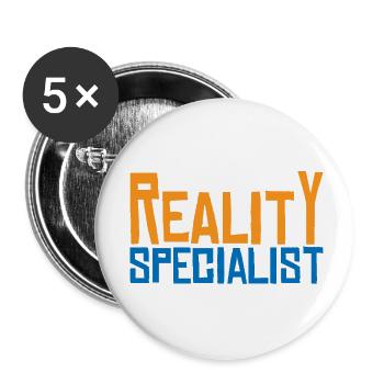 Certified Virtual Reality Specialist 3 - Buttons small 1''/25 mm (5-pack) - white - Front