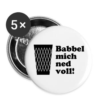 Ribbed babble me ned full! #FrankfurtShirts - Buttons small 1''/25 mm (5-pack) - white - Front