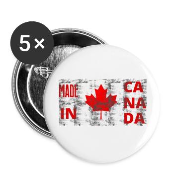 Made in canada - Buttons small 1''/25 mm (5-pack) - white - Front