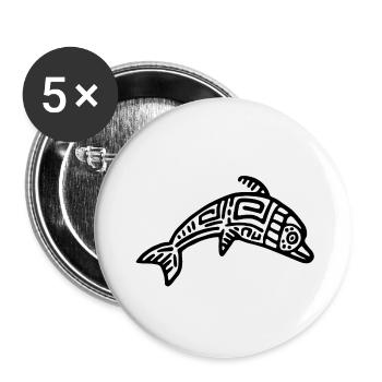 Culture of the Incas, Mayans and Aztecs - Buttons small 1''/25 mm (5-pack) - white - Front
