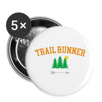 Trail Runner - Buttons small 1''/25 mm (5-pack) - white - Front