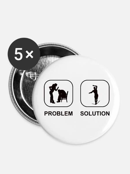 Slackline Tricklining Geschenk Slackliner - Buttons klein 25 mm (5er Pack) - Weiß