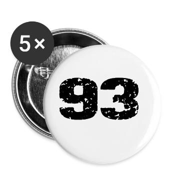 93 Number Jersey - Buttons small 1''/25 mm (5-pack) - white - Front