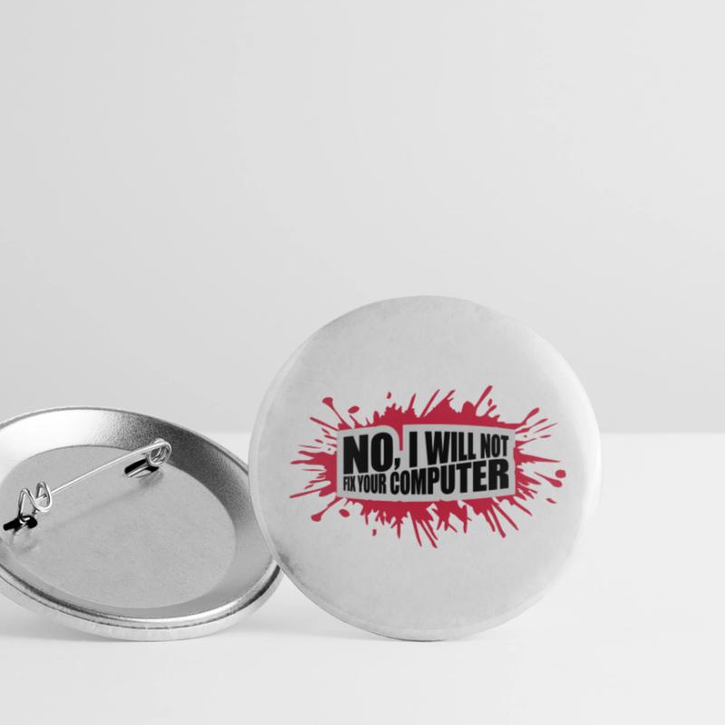 not fix your computer Buttons small 1''/25 mm (5-pack)