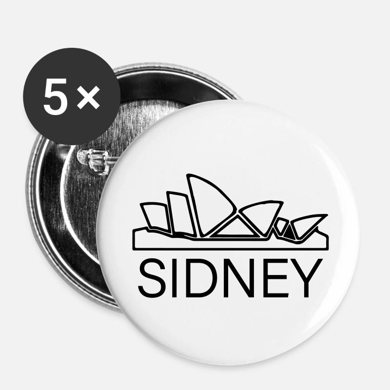 Sidney - Buttons klein 25 mm (5er Pack) - Weiß