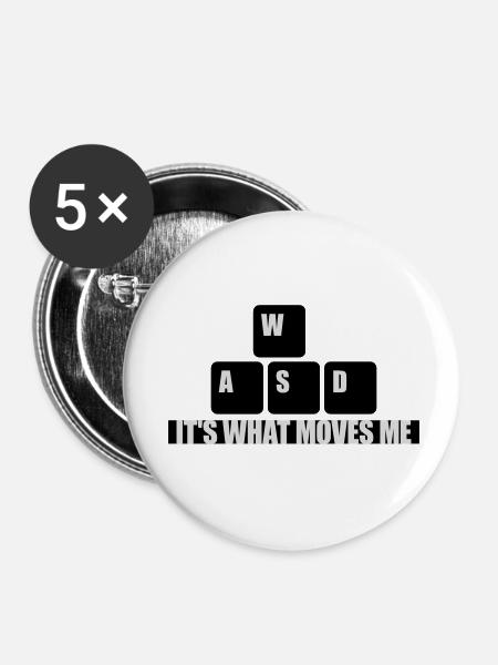 its what moves me - Buttons klein 25 mm (5er Pack) - Weiß