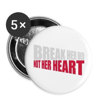 break her bed Zitat - Buttons klein 25 mm (5er Pack) - Weiß - Vorne