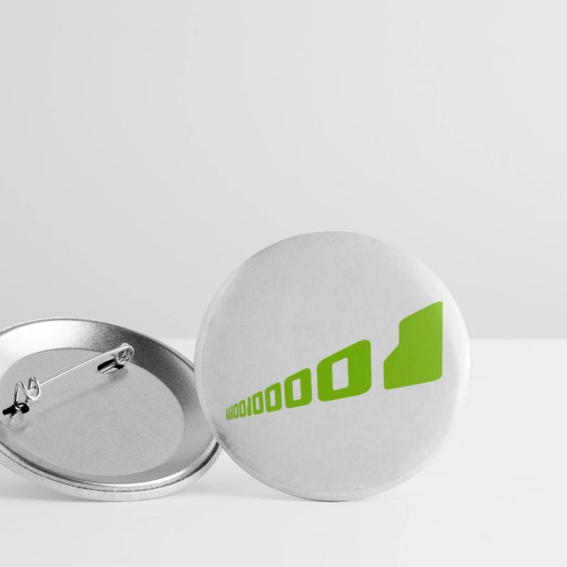 Binary Code Program Language Buttons small 1''/25 mm (5-pack)