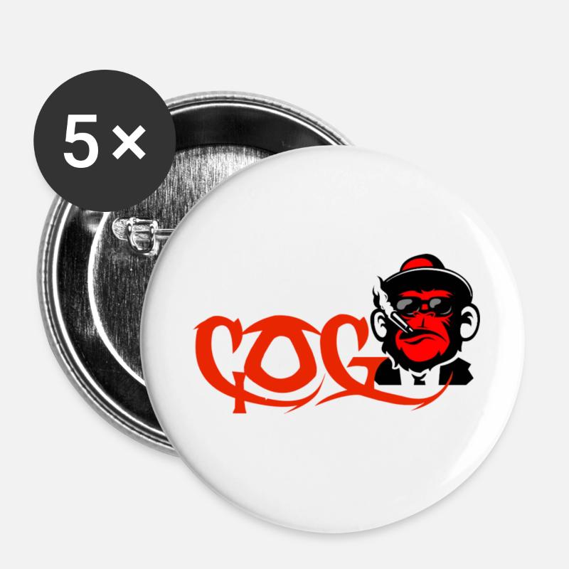 COG - Buttons small 1''/25 mm (5-pack) - white