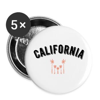california - Lot de 5 petits badges (25 mm) - blanc - Devant