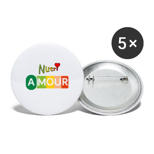 Nutri Amour - Lot de 5 petits badges (25 mm)