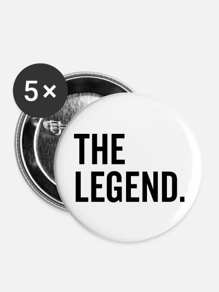 Die Legende - Buttons klein 25 mm (5er Pack) - Weiß