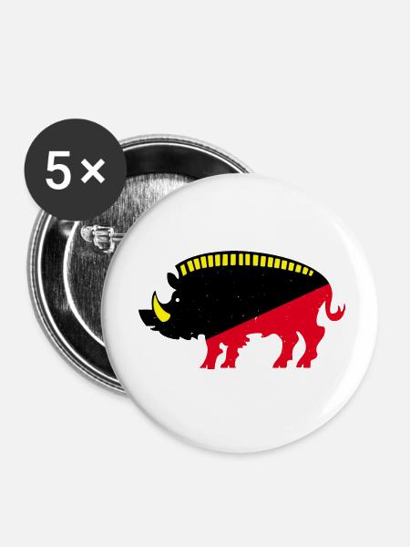 Eber - Buttons klein 25 mm (5er Pack) - Weiß