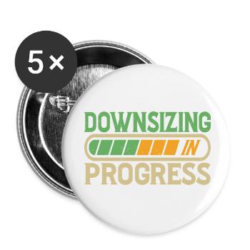 Downsizing In Progress 20 - Buttons small 1''/25 mm (5-pack) - white - Front