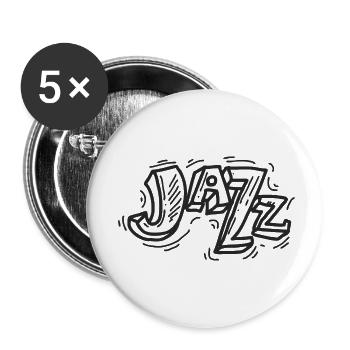 Verliebter Jazz - Buttons klein 25 mm (5er Pack) - Weiß - Vorne