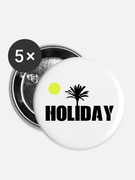 holiday - Buttons klein 25 mm (5er Pack) - Weiß