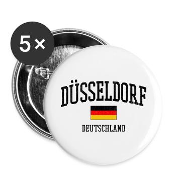 Dusseldorf Germany Flag Cities Motif - Buttons small 1''/25 mm (5-pack) - white - Front