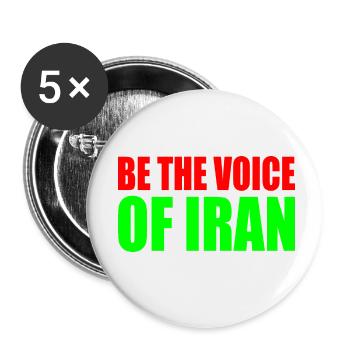 Be the voice of iran - Buttons small 1''/25 mm (5-pack) - white - Front