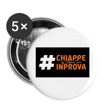 #CHIAPPEINPROVA - Buttons klein 25 mm (5er Pack) - Weiß - Vorne