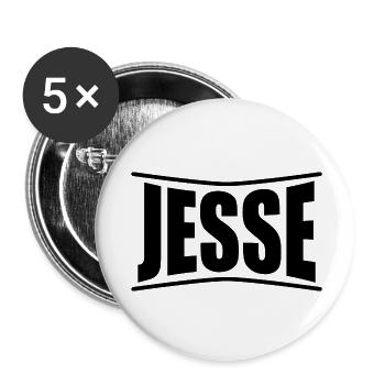 Name T-Shirt Jesse T-Shirt Geschenkidee - Buttons klein 25 mm (5er Pack) - Weiß - Vorne