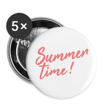 summer time - Buttons small 1''/25 mm (5-pack) - white - Front