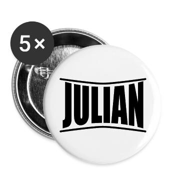 t-shirt name Julian t-shirt gift idea - Buttons small 1''/25 mm (5-pack) - white - Front