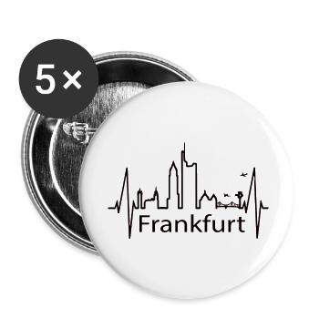 Frankfurt besser - Buttons klein 25 mm (5er Pack) - Weiß - Vorne