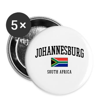 Johannesburg Flag South Africa Cities Design - Buttons small 1''/25 mm (5-pack) - white - Front
