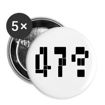 Element 6 / 47 - Buttons klein 25 mm (5er Pack) - Weiß - Vorne