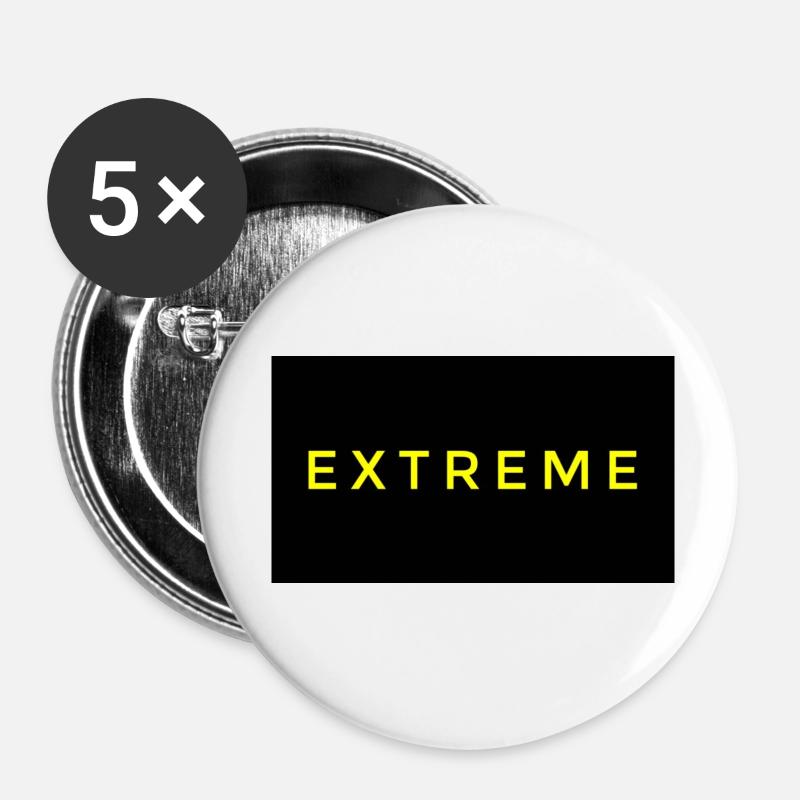 Extrême 1 - Lot de 5 petits badges (25 mm) - blanc