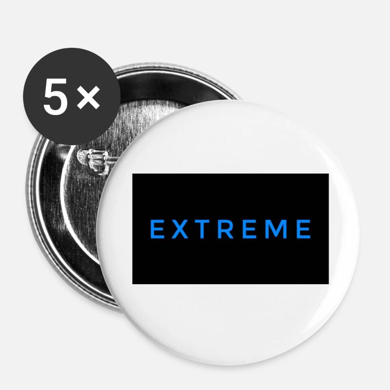Extrem 5 - Buttons klein 25 mm (5er Pack) - Weiß