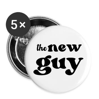 The New Guy - Buttons small 1''/25 mm (5-pack) - white - Front