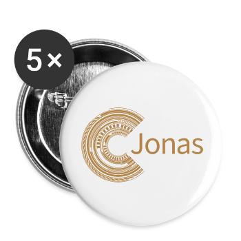 Für Jonas - Buttons klein 25 mm (5er Pack) - Weiß - Vorne