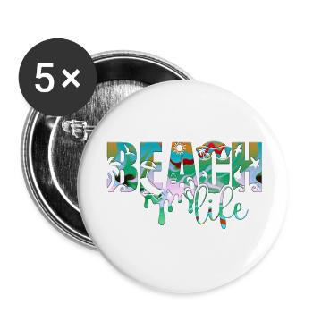 Dubrovnik kroatien hrvatska zrce beach party exyu - Buttons klein 25 mm (5er Pack) - Weiß - Vorne
