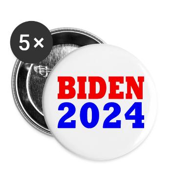 Joe Biden 2024 - Buttons klein 25 mm (5er Pack) - Weiß - Vorne
