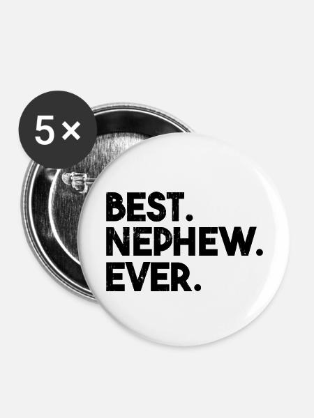 Best Nephew Ever - Buttons klein 25 mm (5er Pack) - Weiß